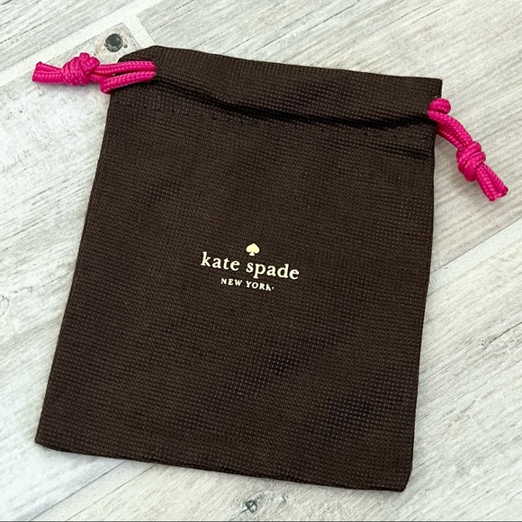 Kate Spade Brown Pink Drawstring Pouch - Picture 1 of 2